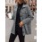 Houndstooth Flap Pockets Jacket, Casual Long Sleeve Single Breasted Jacket, Women's Clothing