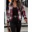 Women's Plaid Zipper Front Long Sleeve Jacket for Spring and Fall - Casual and Stylish Outerwear