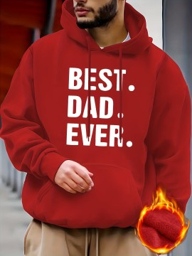 Best Dad Ever Hoodie for Men - Graphic Sweatshirt with Kangaroo Pocket - Comfy and Trendy Pullover for Fall and Winter