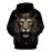 King Lion Print Hoodie for Men - Casual Graphic Design Pullover Sweatshirt for Winter and Fall - Streetwear Gift