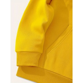 Colorful Letters Print Men's Pullover Hooded Sweatshirt for Autumn/Winter
