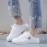 Trendy Solid Color Canvas Slippers, Platform Round Toe All-match Lace Up Breathable Slip On Shoes, Casual Versatile Summer Sneakers, Women's Footwear