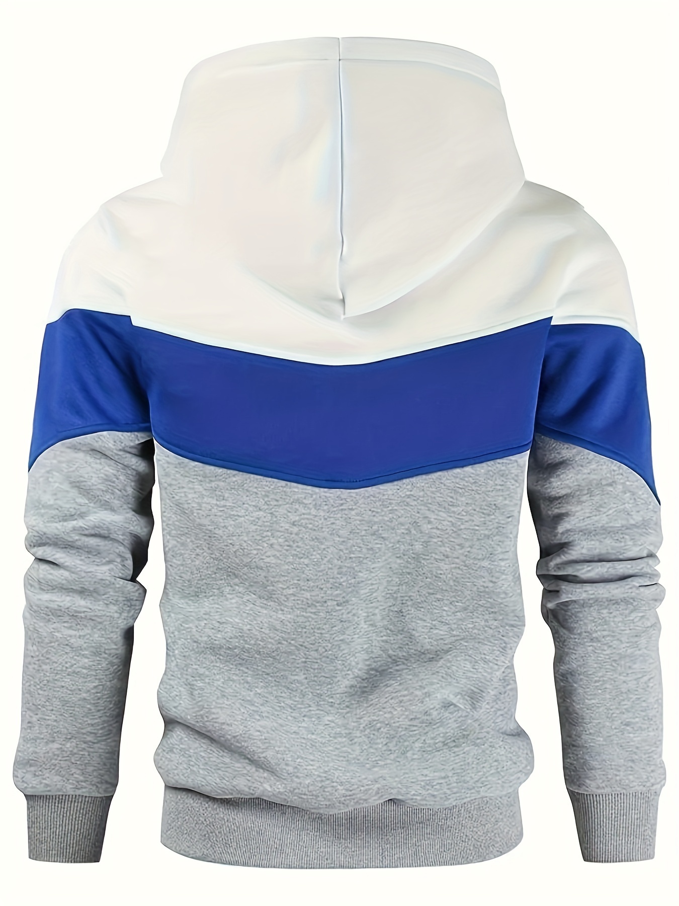 color block print hoodie cool hoodies for men mens casual graphic design pullover hooded sweatshirt with kangaroo pocket streetwear for winter fall as gifts details 6